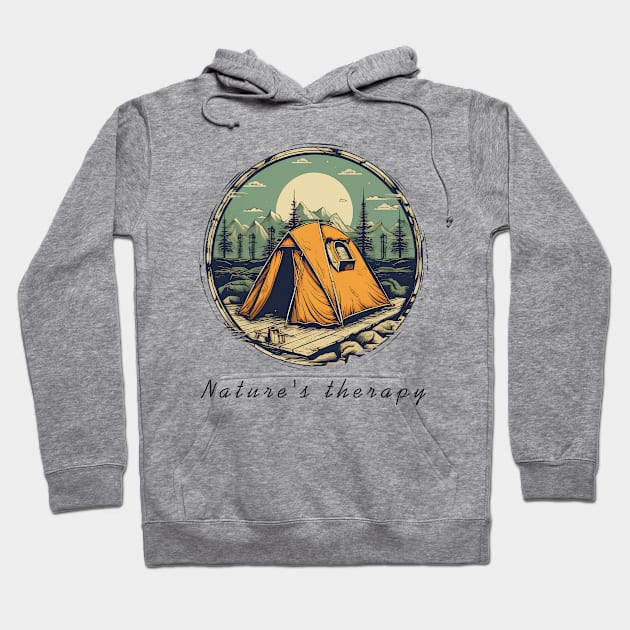 Camping Hoodie by RosaliArt